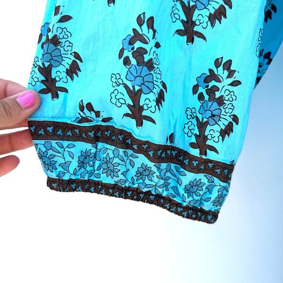 Tuckernuck Tropical Turquoise Bouquet Long Maxi Dress XXXL 3X Plus Size Midi - Picture 8 of 14